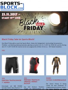 Newsletter vom Black Friday Sale 2017
